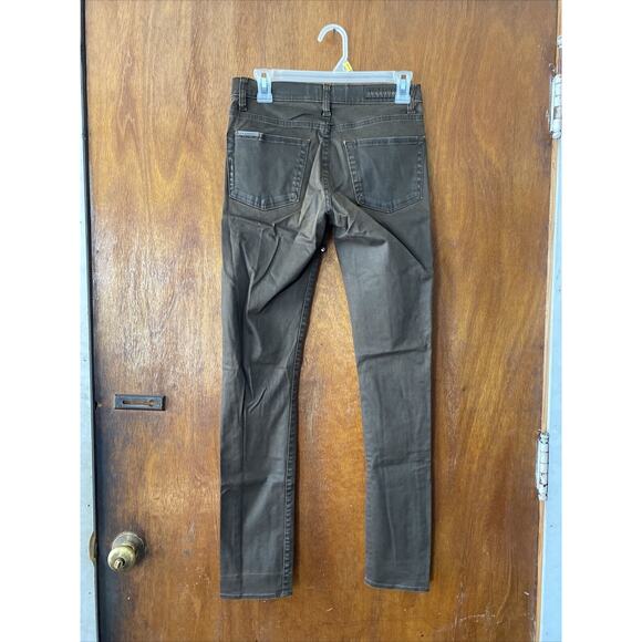 (2) Rock & Republic Women’s Berlin Pants Jeans Waxy Shiny Red Sz4 & Brown Sz6 - Picture 11 of 12